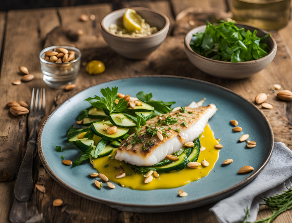 Filetti di platessa con zucchine