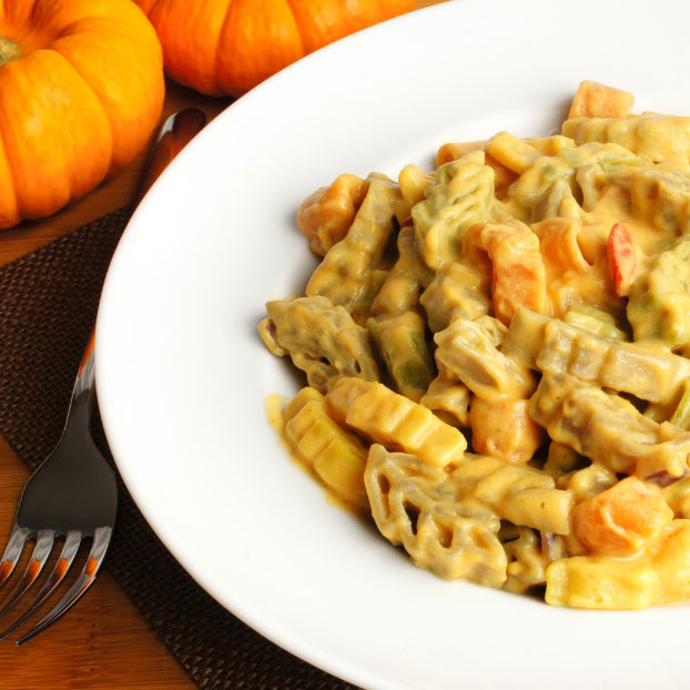 Pasta con crema di zucca e Philadelphia